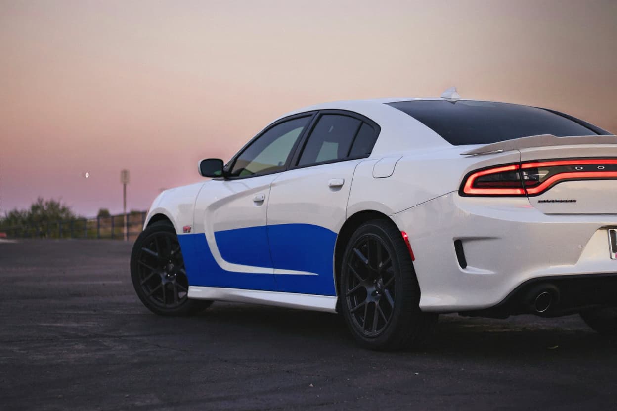 Dodge Charger Custom Wrap AI render — TunedRides